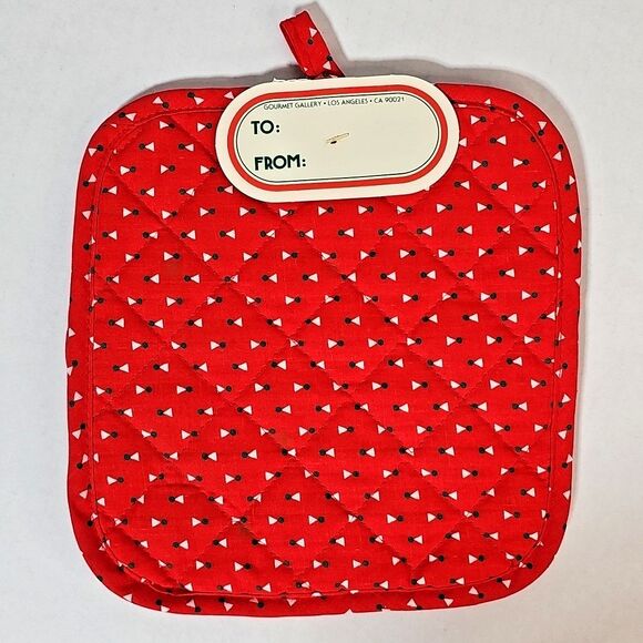 Vtg B & D Christmas Pot Holder Hot Pad Set NOS Teddy Bear Band Holiday Kitchen - Picture 4 of 5